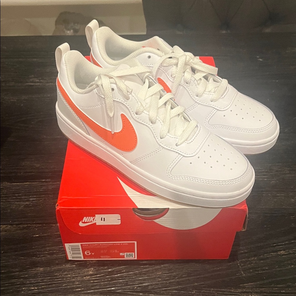Nike Court “Halloween” addition White and Orange Athletic Shoes